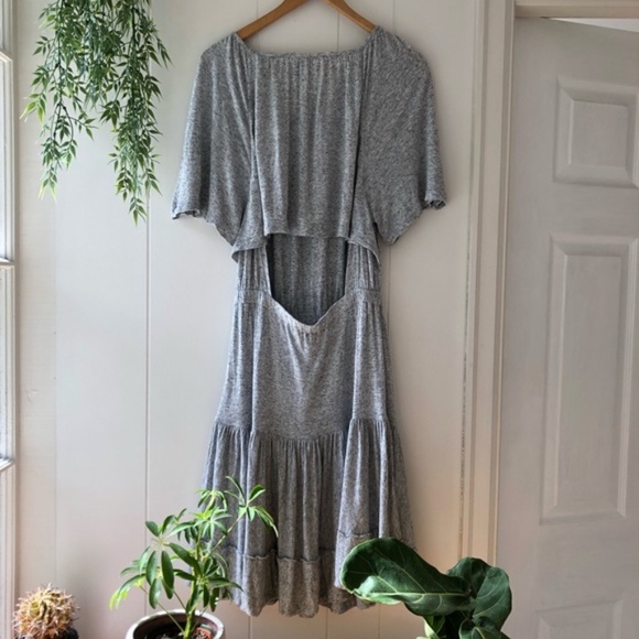 Rebecca Taylor Grey Ruffle Open Back Dress - Picture 6 of 8